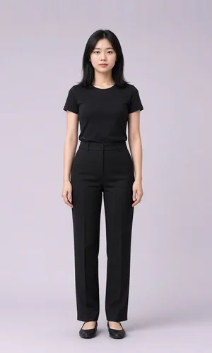 Personne d'exemple, taille XS : hauteur 163, poitrine 82, taille 64, hanches 88 cm